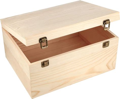 solid wooden storage box